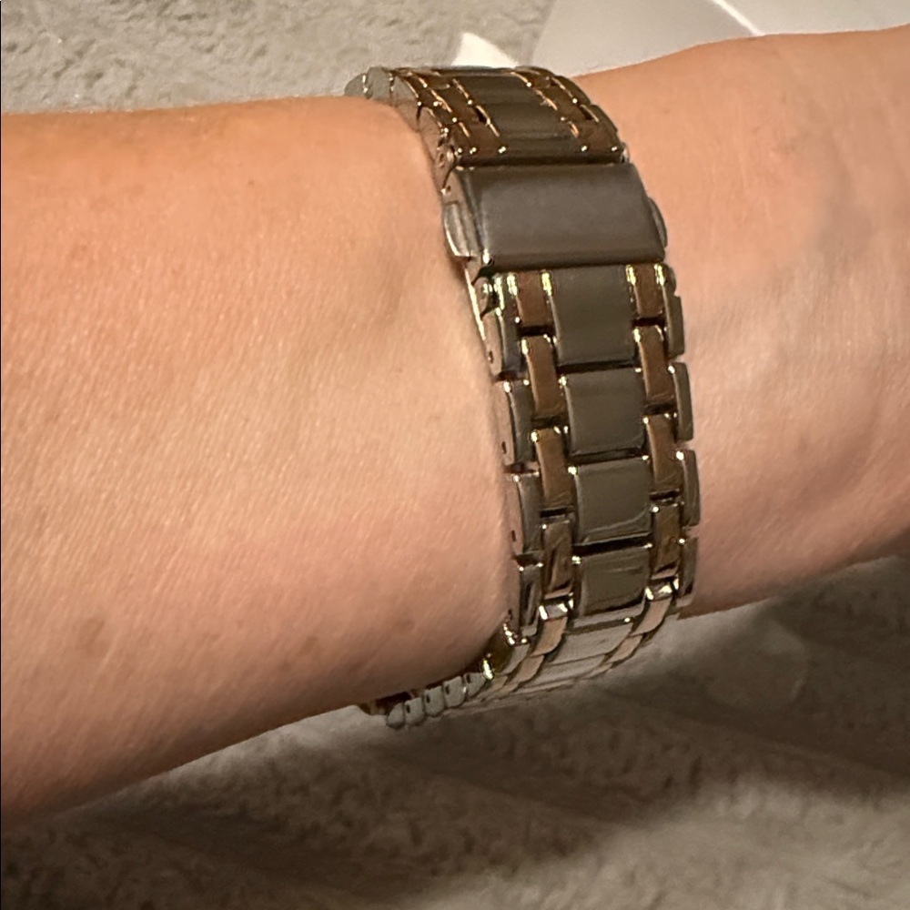 Geneva Silver and Rose Gold Women's Watch - Picture 6 of 11